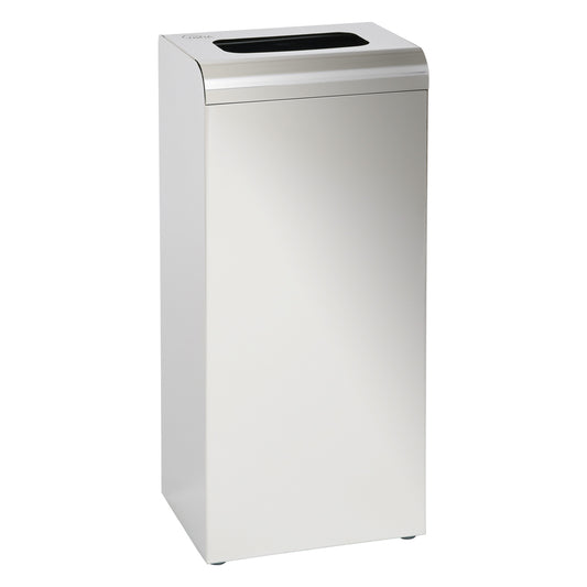 47L stainless steel waste bin in mirror finish – luxury commercial bin