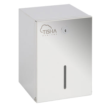 Stainless steel folded toilet paper dispenser mirror finish