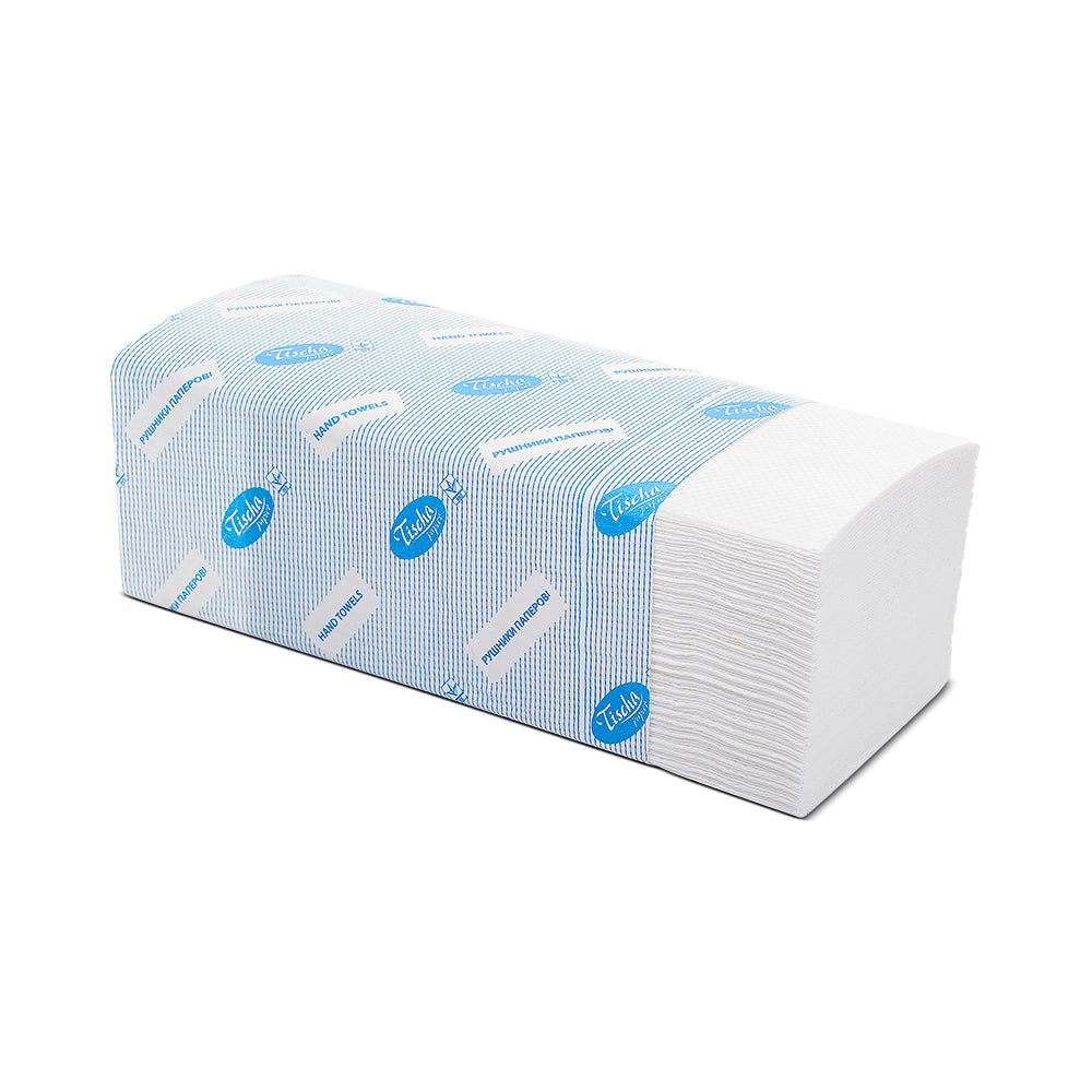 Premium V-Fold Interfold cellulose hand towels – soft, strong, and luxurious for professional washrooms