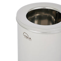 11L stainless steel office bin with brushed or mirror finish – compact luxury bin