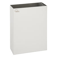 16L wall-mounted stainless steel bin for public toilet paper disposal – brushed finish