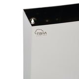 16L wall-mounted stainless steel bin for public toilet paper disposal – brushed or mirror finish