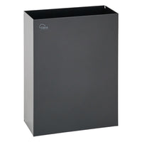 25L Wall-Mounted Metal Paper Towel Waste Bin in Black for high-traffic washrooms