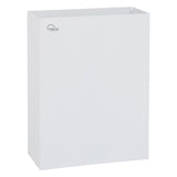 25L Wall-Mounted Metal Paper Towel Waste Bin in White for offices and gyms