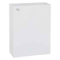 25L Wall-Mounted Metal Paper Towel Waste Bin in White for offices and gyms