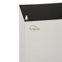 25L wall-mounted stainless steel bin for public toilet paper disposal – brushed or mirror finish