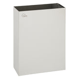 25L wall-mounted stainless steel bin for public toilet paper disposal – brushed finish