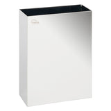 25L wall-mounted stainless steel bin for public toilet paper disposal – mirror finish