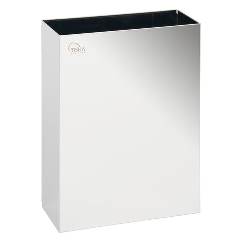 25L wall-mounted stainless steel bin for public toilet paper disposal – mirror finish