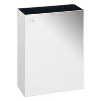 25L wall-mounted stainless steel bin for public toilet paper disposal – mirror finish