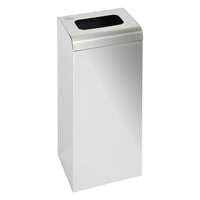47L stainless steel waste bin in brushed and mirror finish – luxury commercial bin