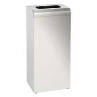 47L stainless steel waste bin in mirror finish – luxury commercial bin
