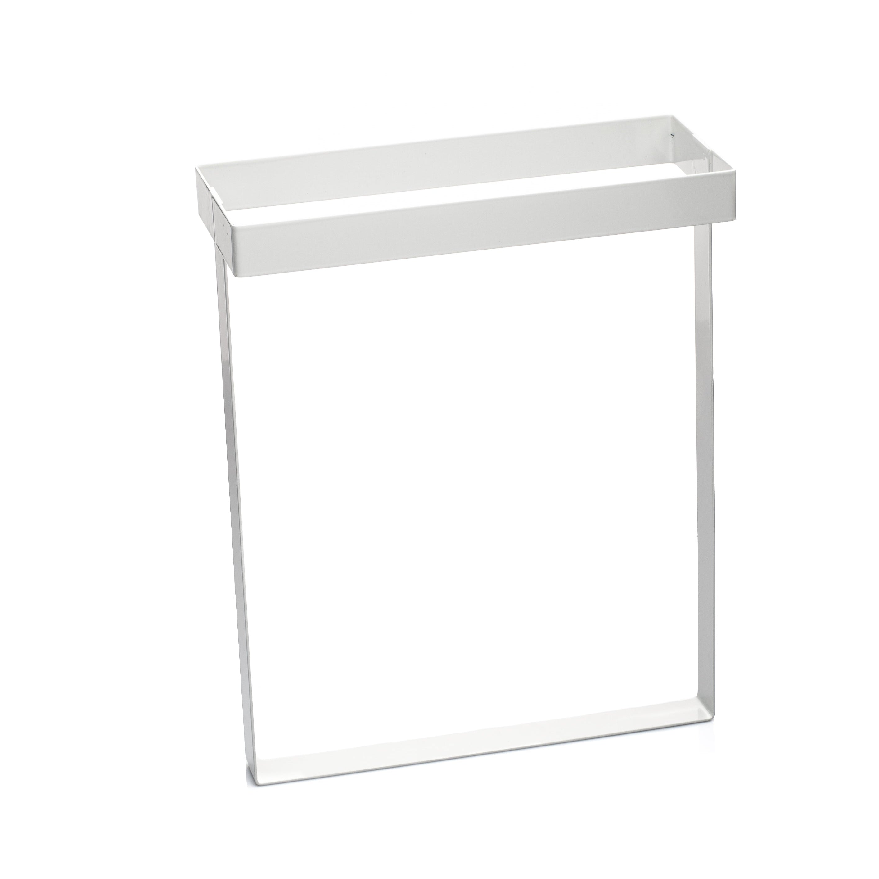 Bag holder for 16L bins used in washroom for hygienic waste disposal