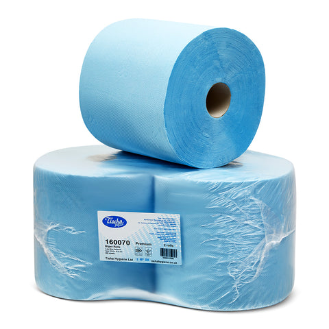 Blue cellulose wiper roll pack of 2 – 100% cellulose