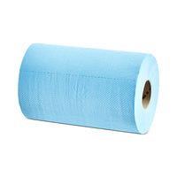 Blue centrefeed paper roll – 12 per pack, 68m each, compact size