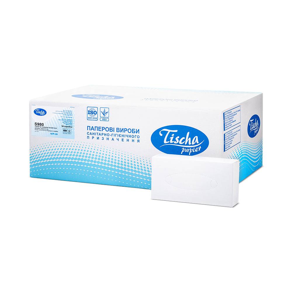 Box of 34 packs – 80-sheet facial tissues – soft and hygienic