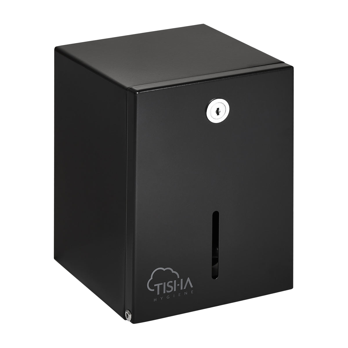 Metal folded toilet paper dispenser black finish