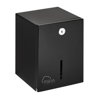 Metal folded toilet paper dispenser black finish