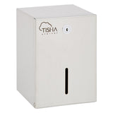 Stainless steel folded toilet paper dispenser brushed finish