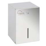 Stainless steel folded toilet paper dispenser mirror finish