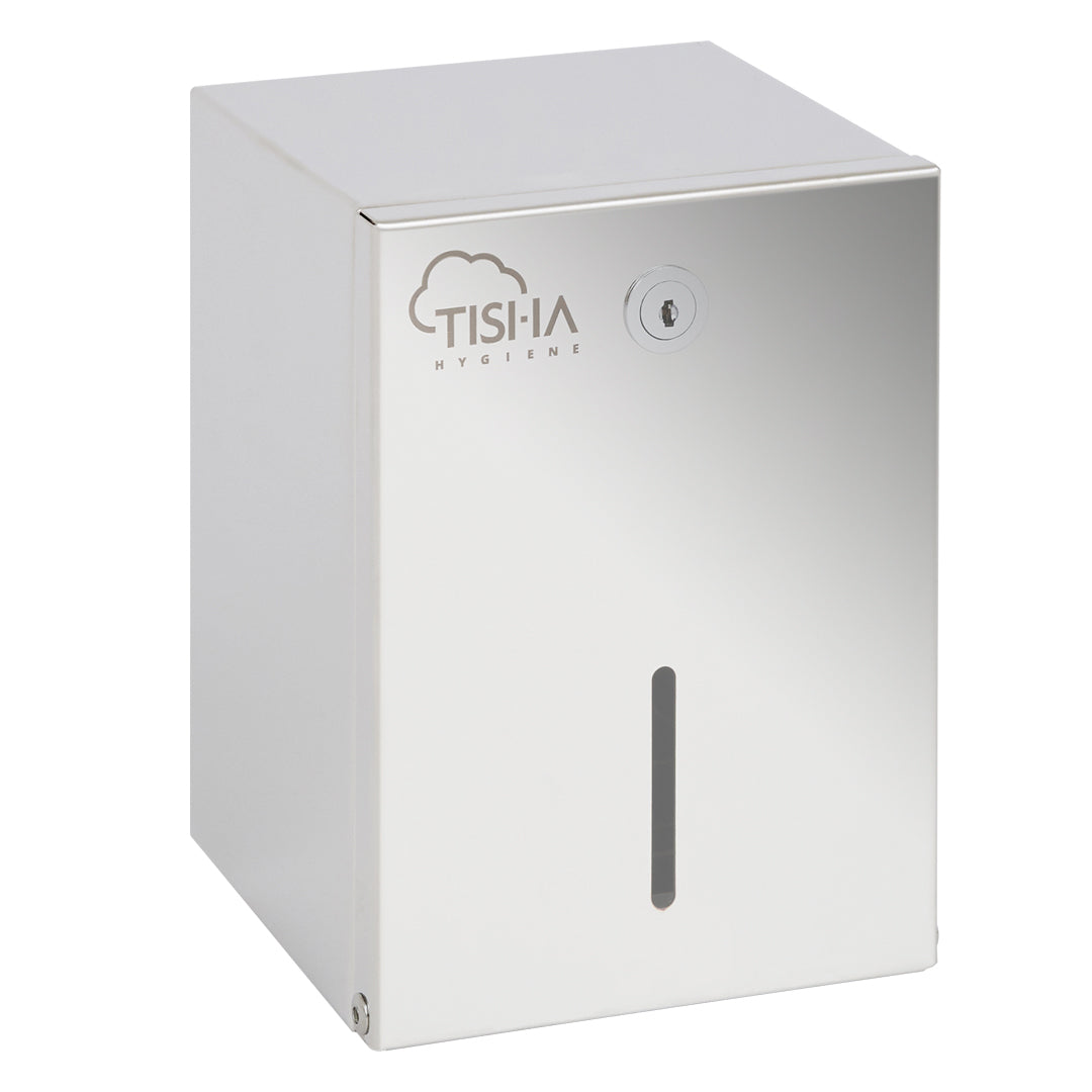 Stainless steel folded toilet paper dispenser mirror finish