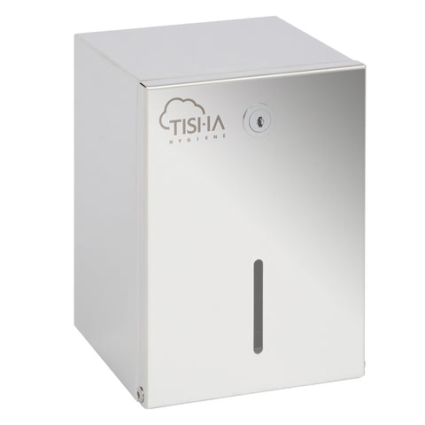 Stainless steel folded toilet paper dispenser mirror finish