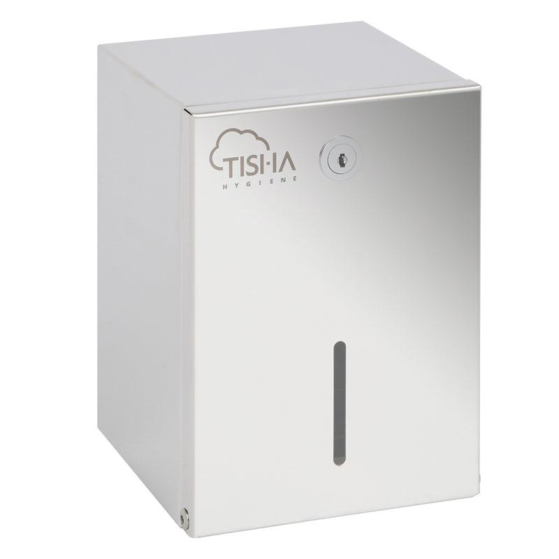 Stainless steel folded toilet paper dispenser mirror finish