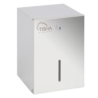 Stainless steel folded toilet paper dispenser mirror finish