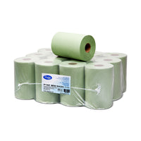 Premium green recycled hand towel 12 rolls – stronger and softer eco-friendly option for professional use