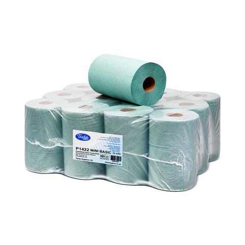Standard green recycled hand towel 12 rolls – 1-ply, eco-friendly option for general use
