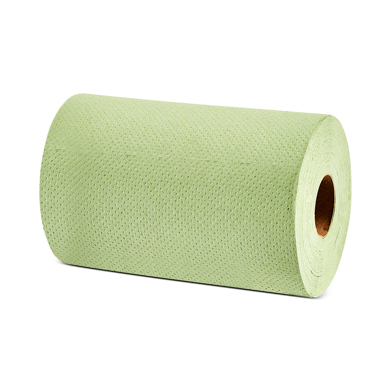 Premium green recycled hand towel roll – stronger and softer eco-friendly option for professional use