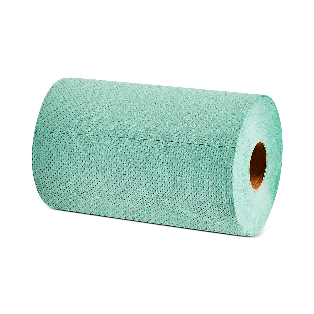 Standard green recycled hand towel roll – 1-ply, eco-friendly option for general use