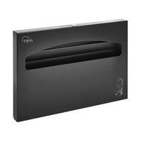 Metal 1/2 fold toilet seat cover dispenser black finish
