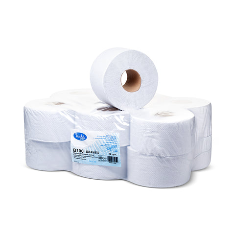 Recycled jumbo toilet rolls, 12 pack, 90m each