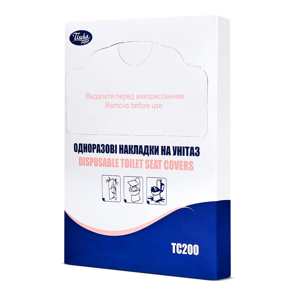 Recycled Disposable Toilet Seat Covers – 1/4 Fold – 200 sheets per box – 25 boxes per case