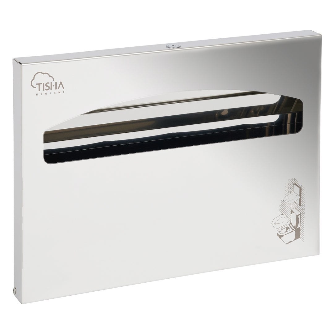 Stainless steel 1/2 fold toilet seat cover dispenser mirror finish