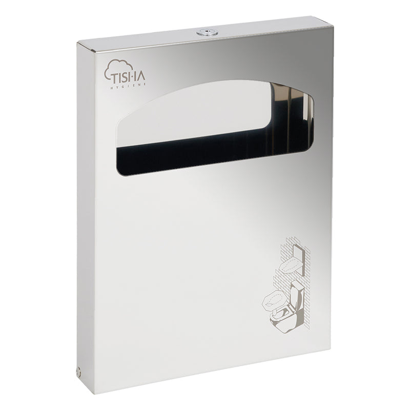 Stainless steel 1/4 fold toilet seat cover dispenser mirror finish