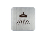 Shower sign for toilets and changing rooms