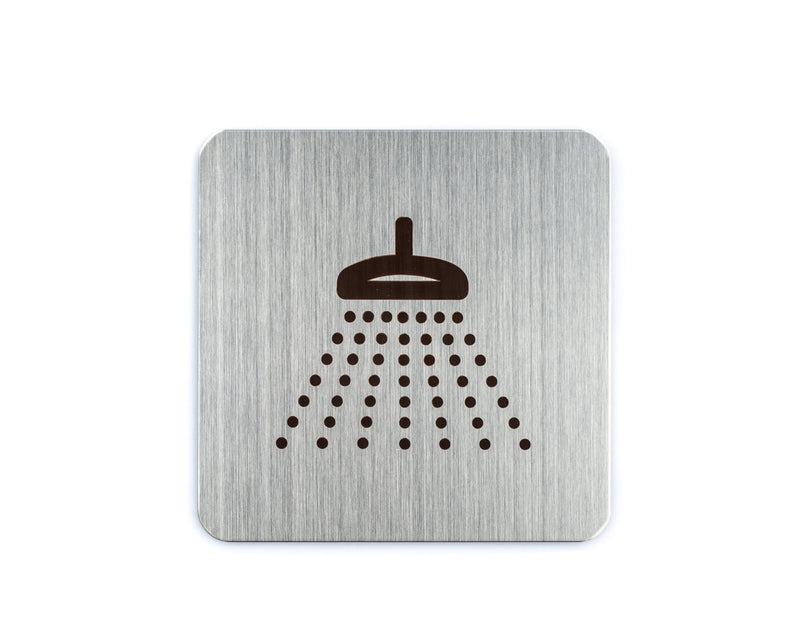 Shower sign for toilets and changing rooms