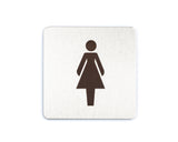 Female toilet door sign for business washrooms