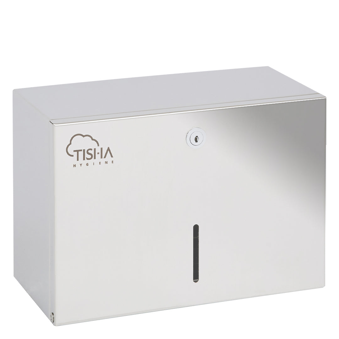 Stainless steel V-Fold / Interfold hand towel dispenser mirror finish