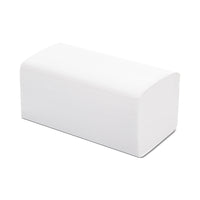 White recycled V-Fold / Interfold hand towels – folded sheets detail, sustainable hygiene