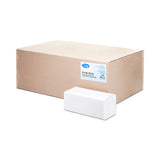 White recycled V-Fold / Interfold hand towels – front view, eco-friendly and absorbent