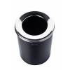 Office Waste Bin 11L With Cover Metal Black