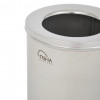 Office Waste Bin 11L With Cover Stainless Steel Brushed Finish
