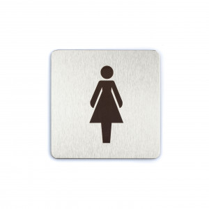 Female / Ladies Toilet Self-Stick Door Sign 